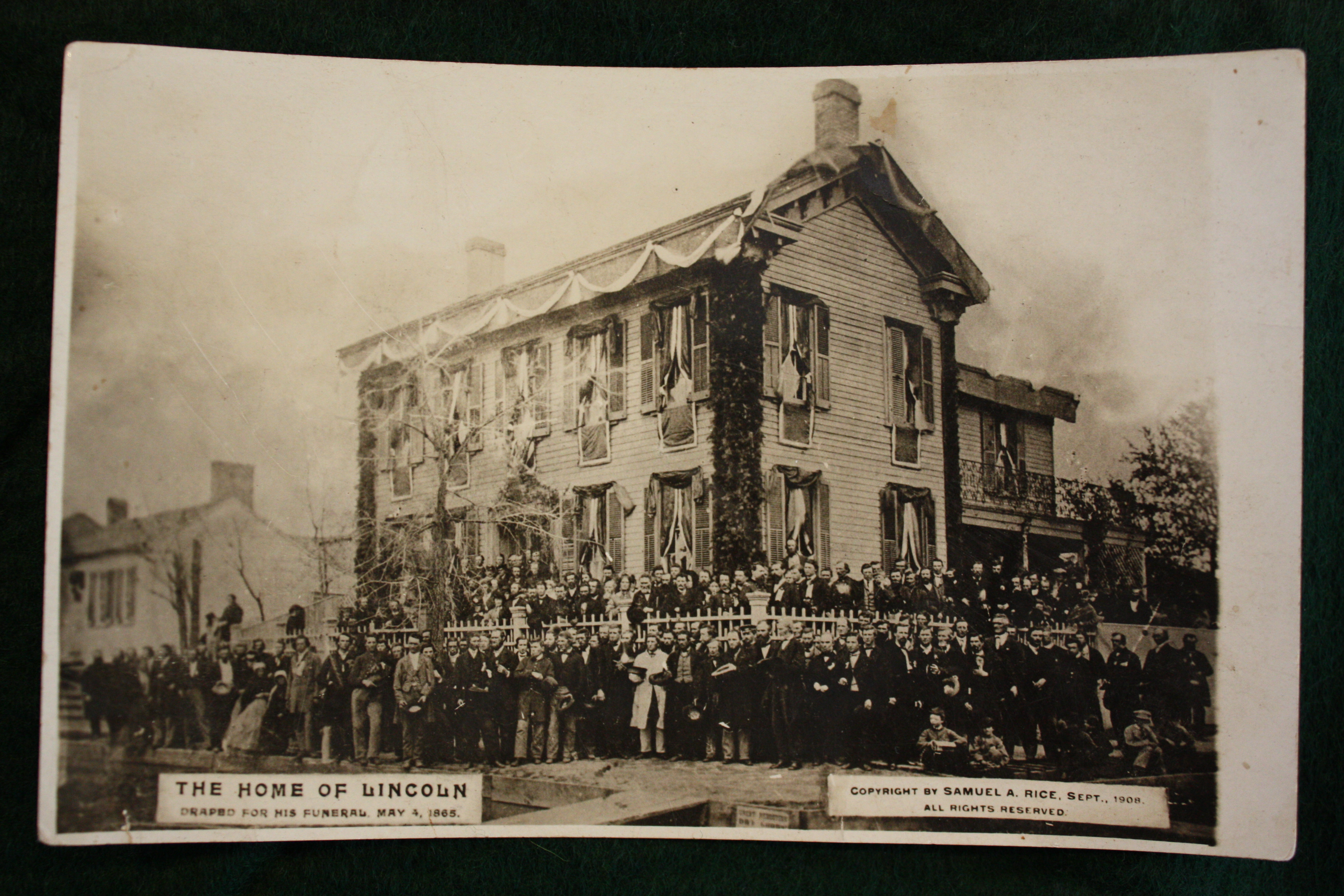 The Home of Lincoln, draped for his funeral, May 4, 1865