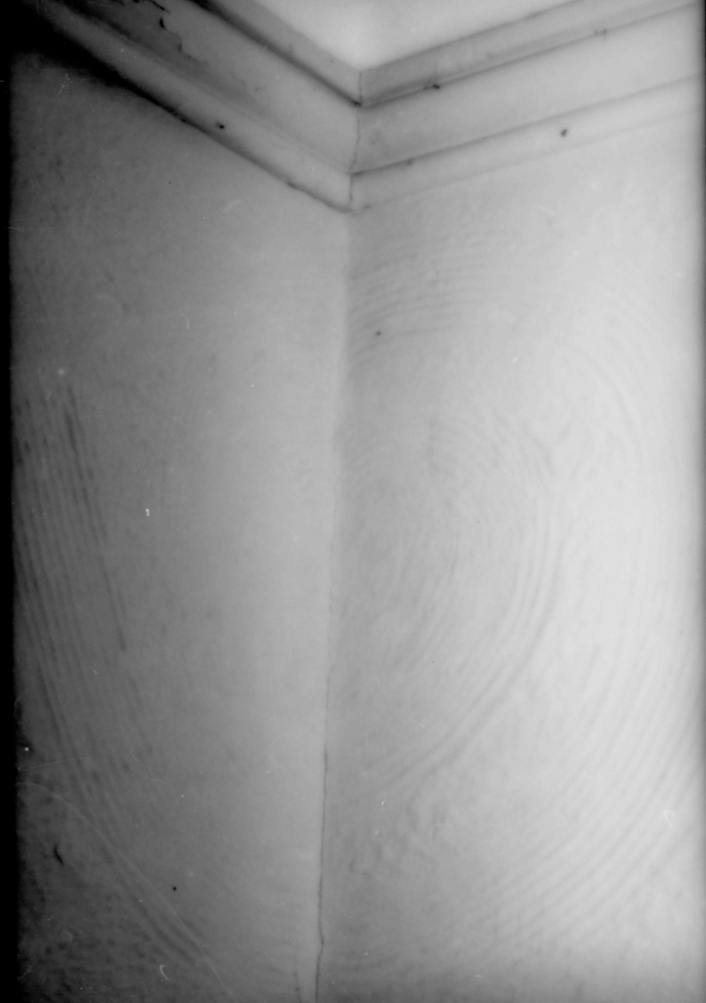 Purpose: Document existing conditions before major removals begin; Stuve House, first floor, Room 110, southwest corner, cornice and ornamental plaster relief detail Lincoln Home NHS- Stuve House HS-05-008, exp 24 Stuve House, removals