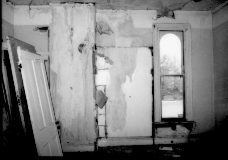 Purpose: Document existing conditions before major removals begin; Stuve House, Room 208, east wall Lincoln Home NHS- Stuve House HS-05-004, exp 18 Stuve House, removals