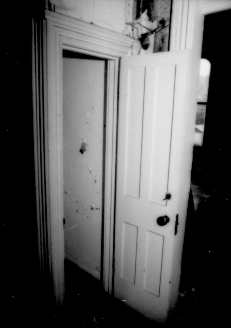 Purpose: Document existing conditions before major removals begin; Stuve House, Room 211, door to Room 210, open Lincoln Home NHS- Stuve House HS-05-005, exp 3 Stuve House, removals