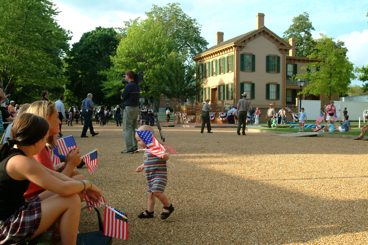 NA Lincoln Home NHS- National Flag Exhibit Honor Our Flag, Owens CD exhibit, National Flag