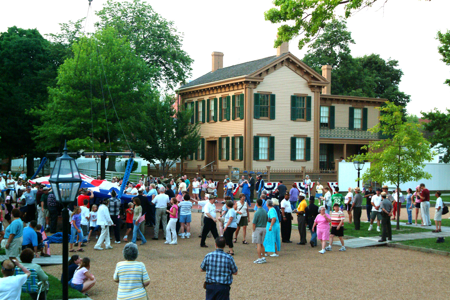 NA Lincoln Home NHS- National Flag Exhibit Honor Our Flag, Owens CD exhibit, National Flag