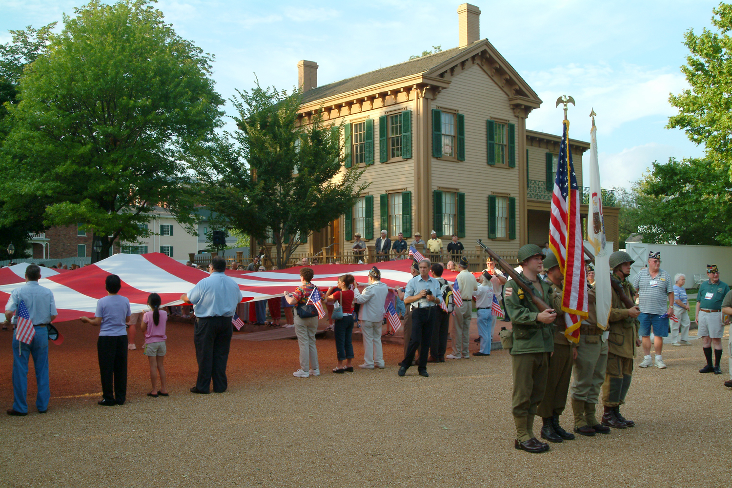 NA Lincoln Home NHS- National Flag Exhibit Honor Our Flag, Owens CD exhibit, National Flag