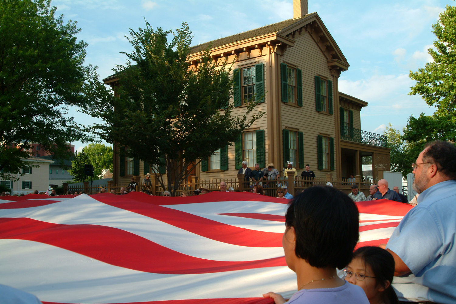 NA Lincoln Home NHS- National Flag Exhibit Honor Our Flag, Owens CD exhibit, National Flag