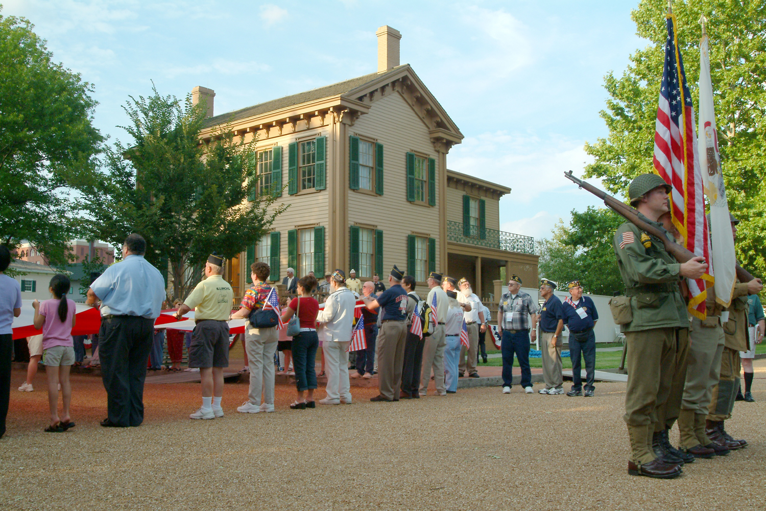 NA Lincoln Home NHS- National Flag Exhibit Honor Our Flag, Owens CD exhibit, National Flag