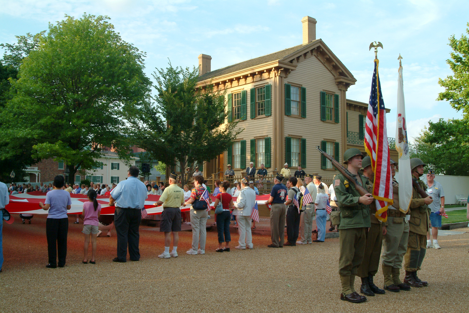 NA Lincoln Home NHS- National Flag Exhibit Honor Our Flag, Owens CD exhibit, National Flag