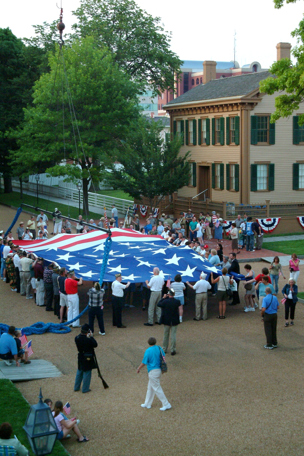 NA Lincoln Home NHS- National Flag Exhibit Honor Our Flag, Owens CD exhibit, National Flag