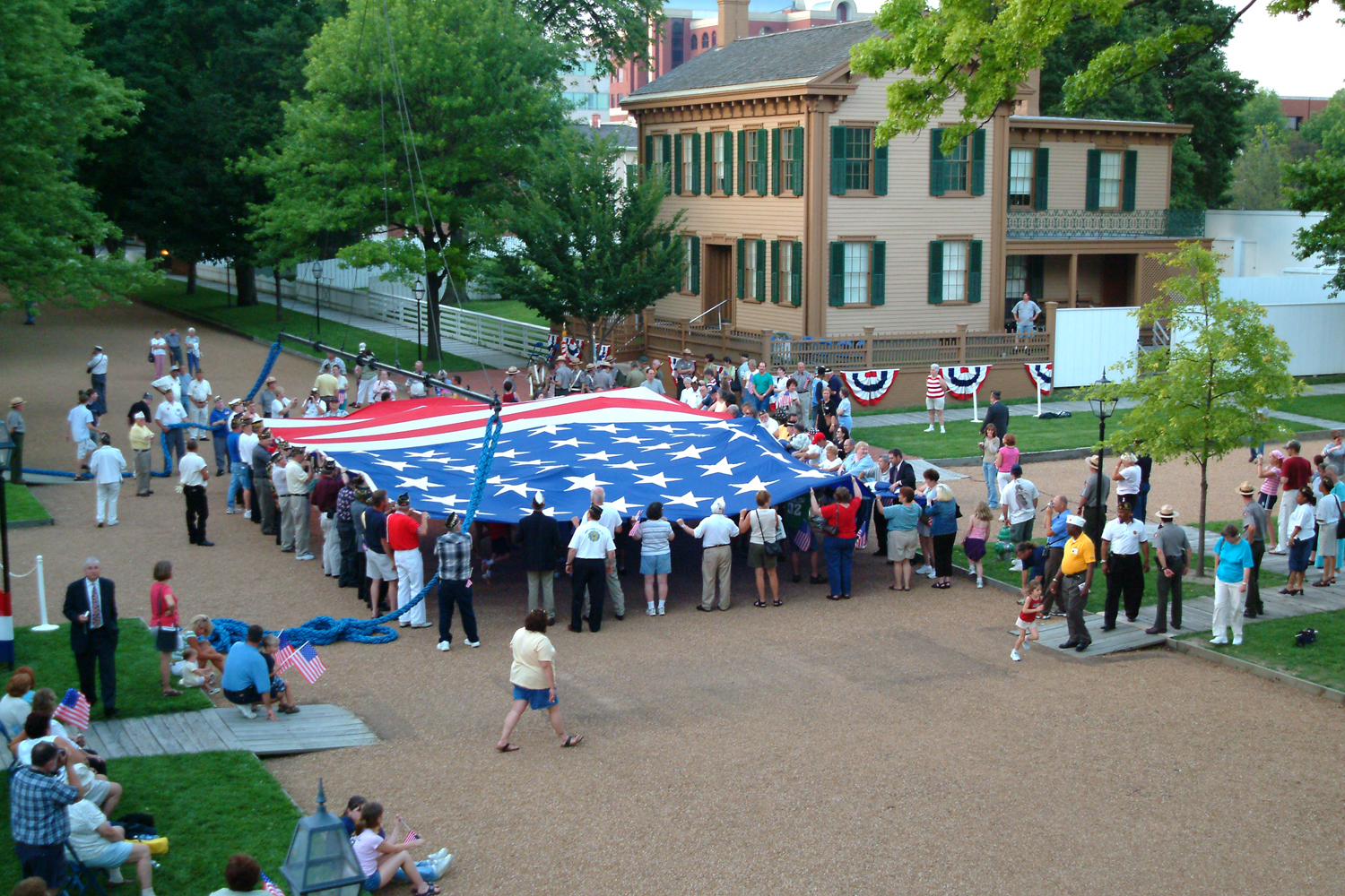 NA Lincoln Home NHS- National Flag Exhibit Honor Our Flag, Owens CD exhibit, National Flag