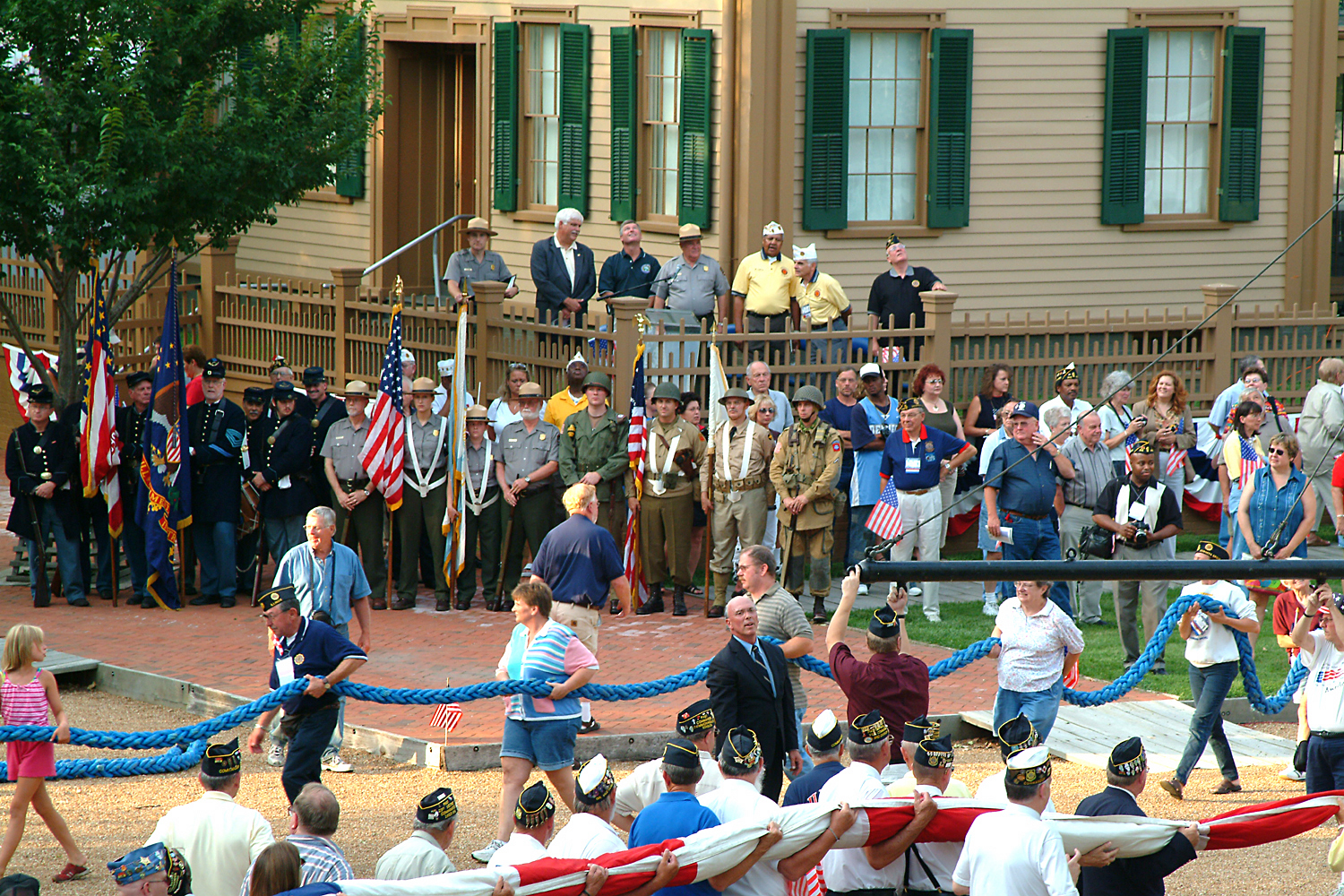 NA Lincoln Home NHS- National Flag Exhibit Honor Our Flag, Owens CD exhibit, National Flag