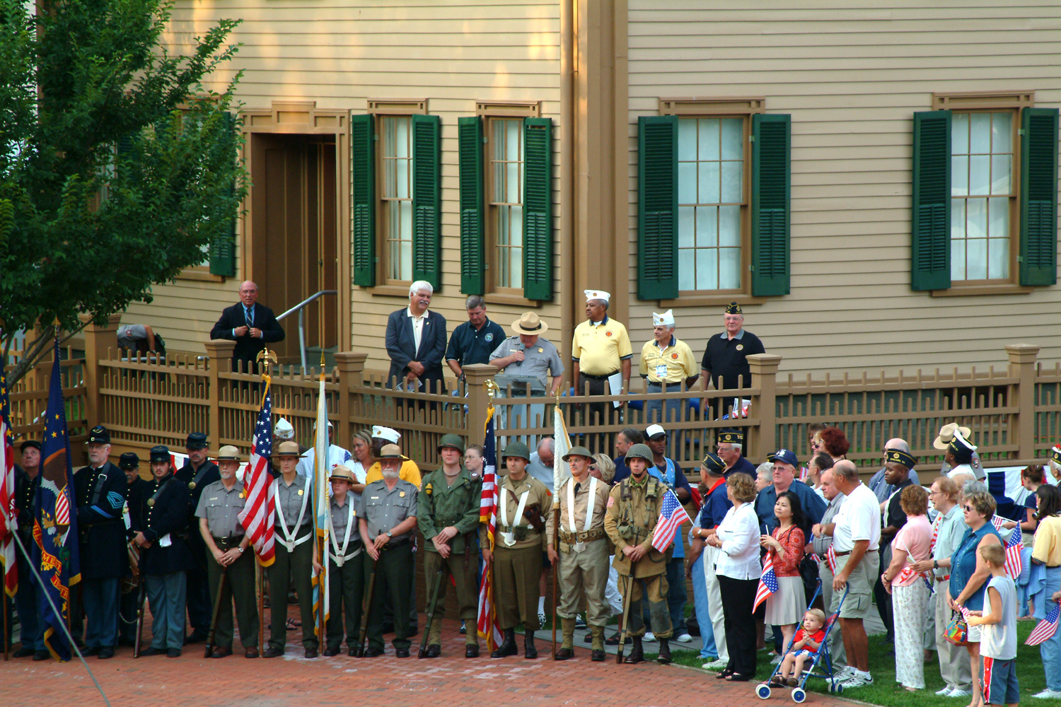 NA Lincoln Home NHS- National Flag Exhibit Honor Our Flag, Owens CD exhibit, National Flag