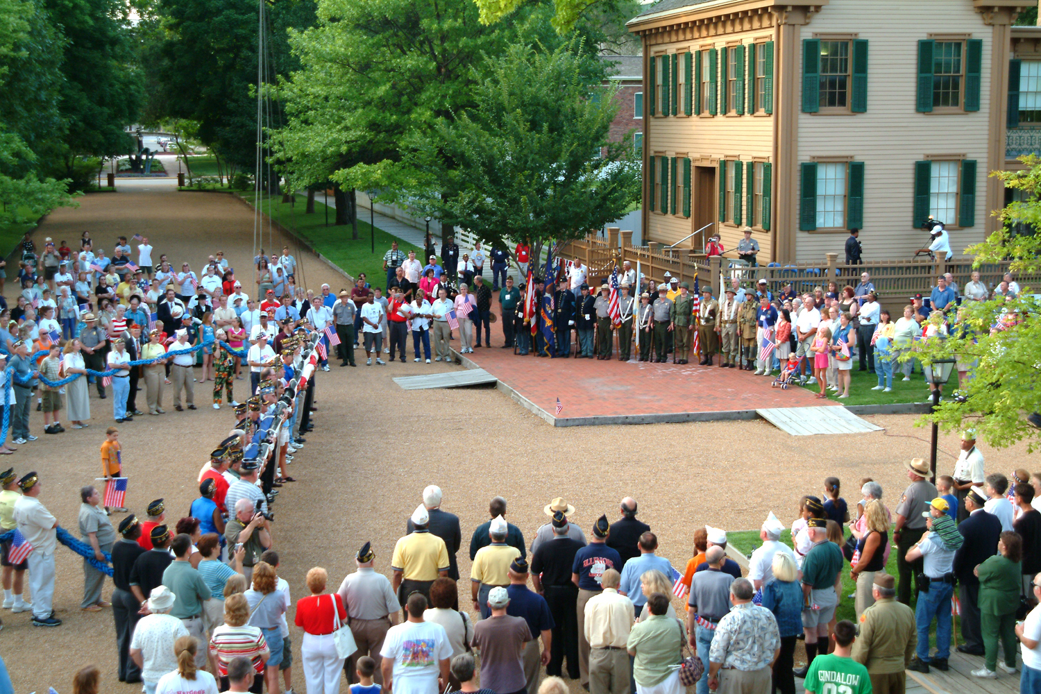 NA Lincoln Home NHS- National Flag Exhibit Honor Our Flag, Owens CD exhibit, National Flag