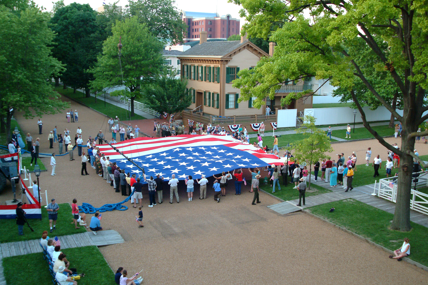 NA Lincoln Home NHS- National Flag Exhibit Honor Our Flag, Owens CD exhibit, National Flag