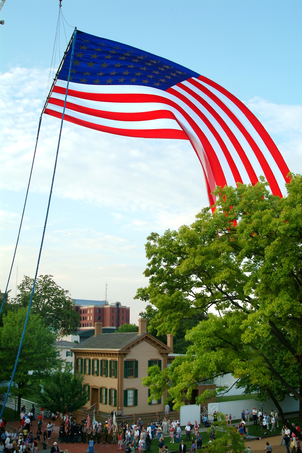 NA Lincoln Home NHS- National Flag Exhibit Honor Our Flag, Owens CD exhibit, National Flag