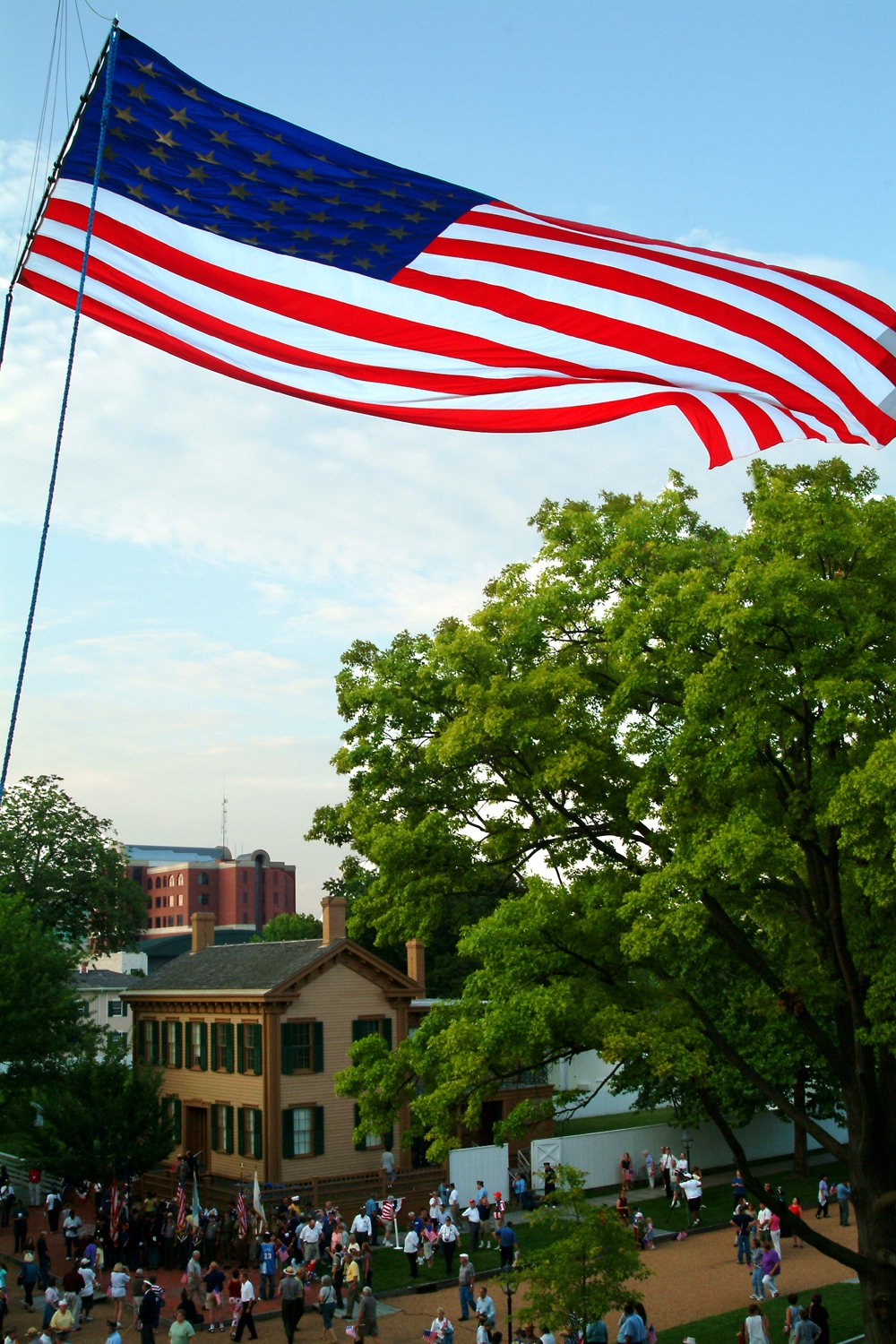 NA Lincoln Home NHS- National Flag Exhibit Honor Our Flag, Owens CD exhibit, National Flag