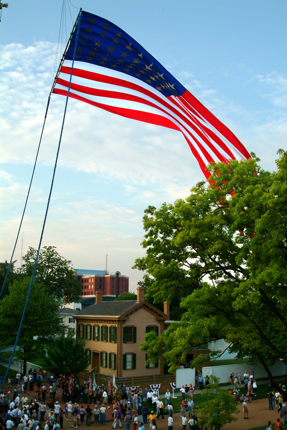 NA Lincoln Home NHS- National Flag Exhibit Honor Our Flag, Owens CD exhibit, National Flag