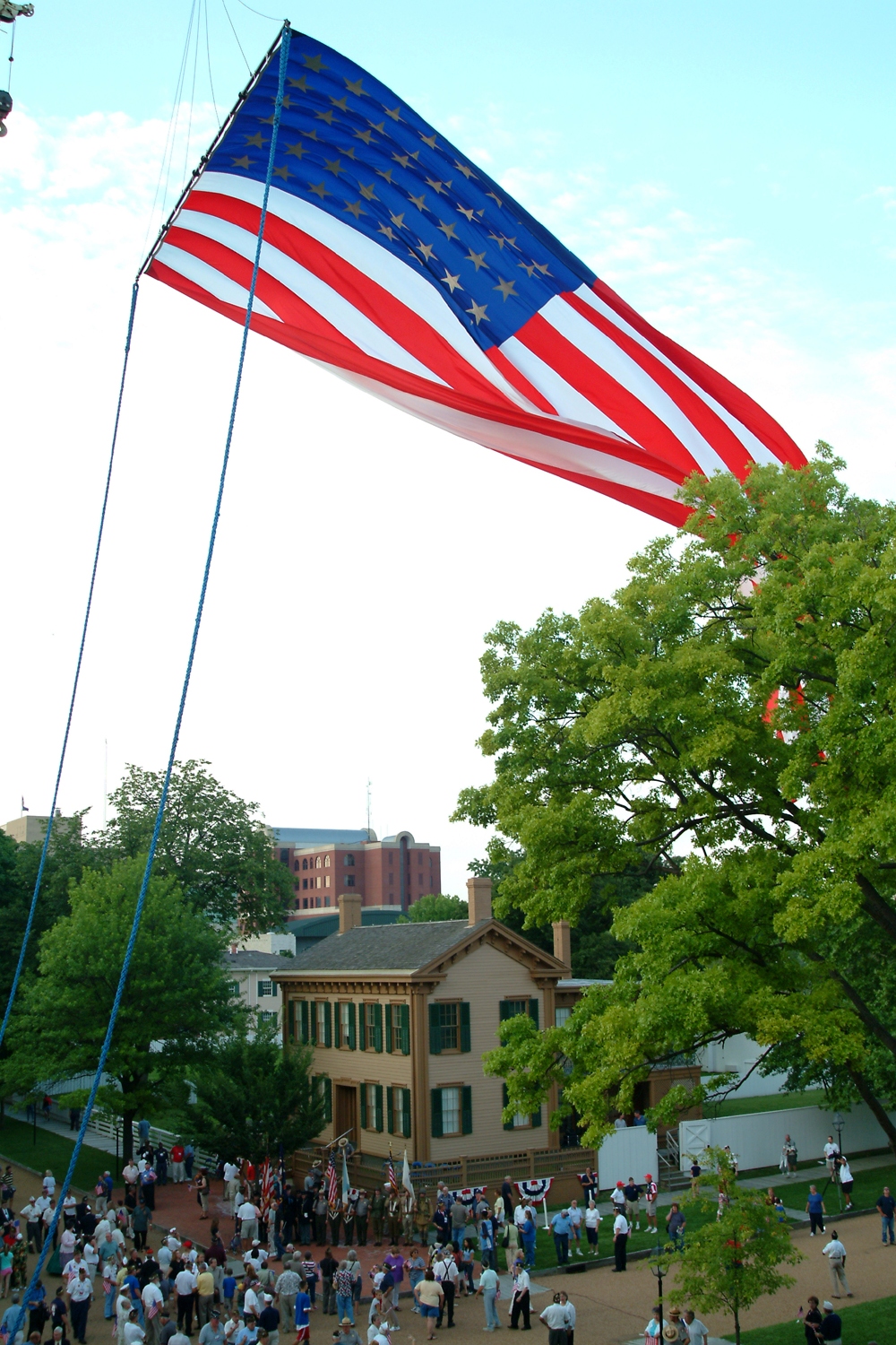 NA Lincoln Home NHS- National Flag Exhibit Honor Our Flag, Owens CD exhibit, National Flag