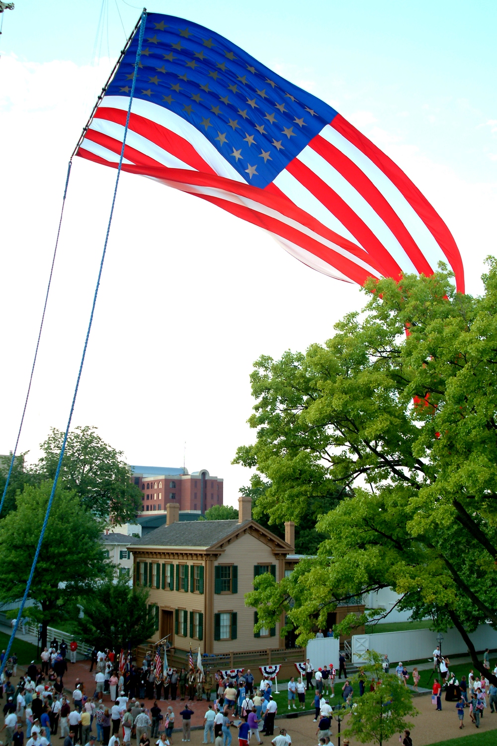 NA Lincoln Home NHS- National Flag Exhibit Honor Our Flag, Owens CD exhibit, National Flag