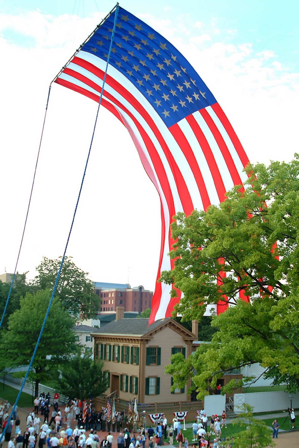 NA Lincoln Home NHS- National Flag Exhibit Honor Our Flag, Owens CD exhibit, National Flag