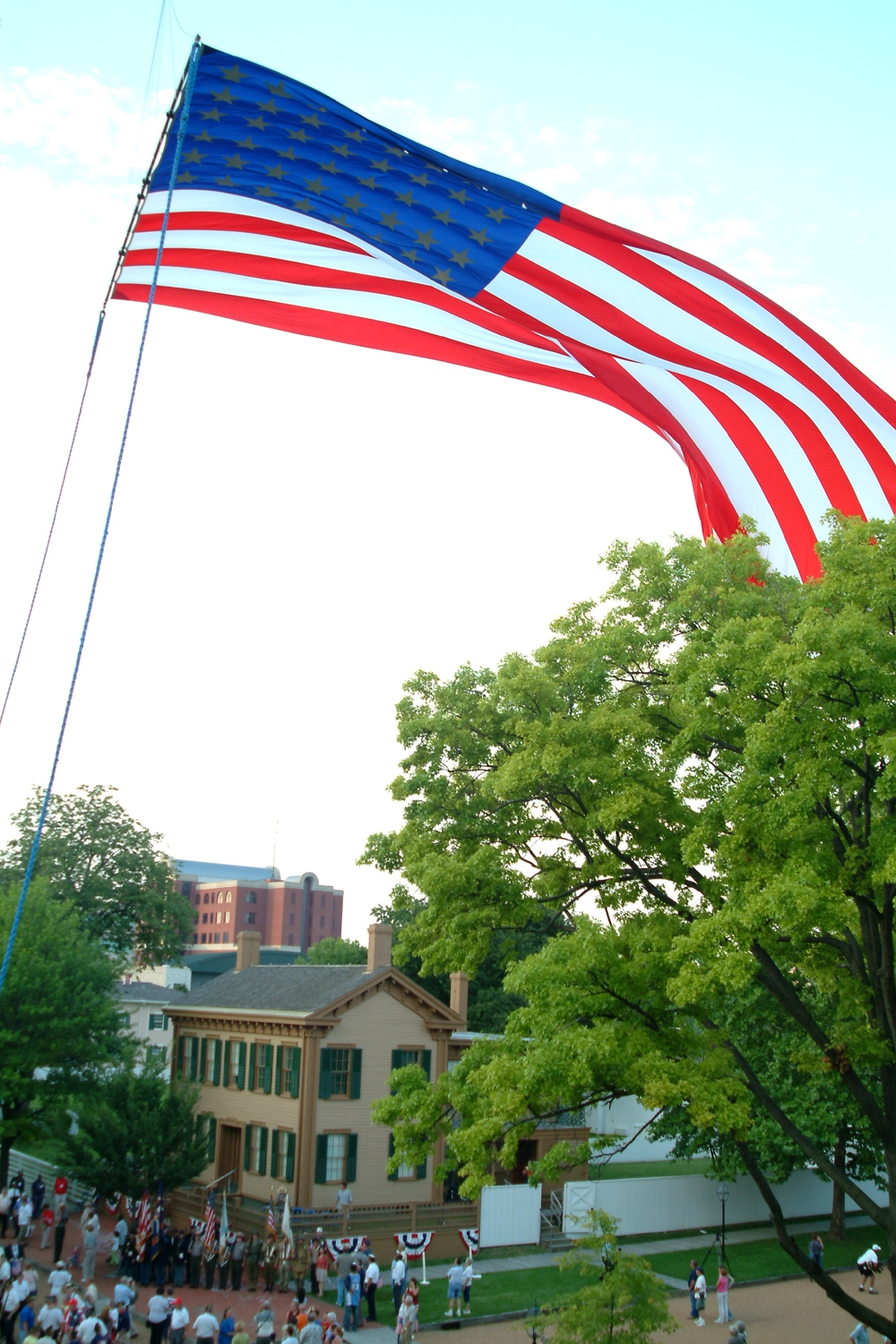 NA Lincoln Home NHS- National Flag Exhibit Honor Our Flag, Owens CD exhibit, National Flag