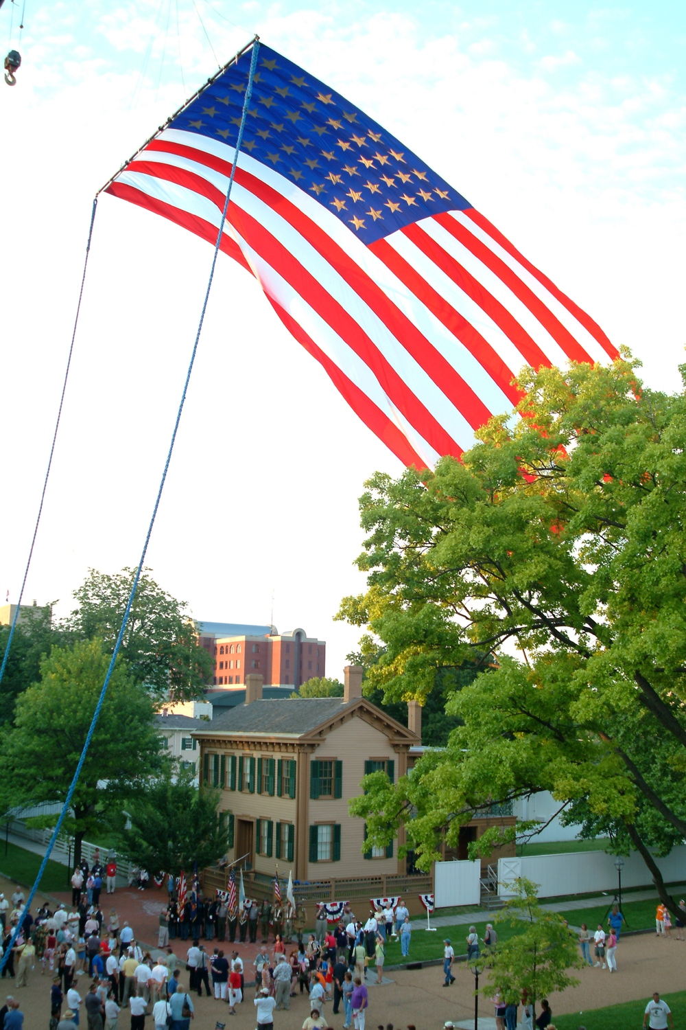 NA Lincoln Home NHS- National Flag Exhibit Honor Our Flag, Owens CD exhibit, National Flag