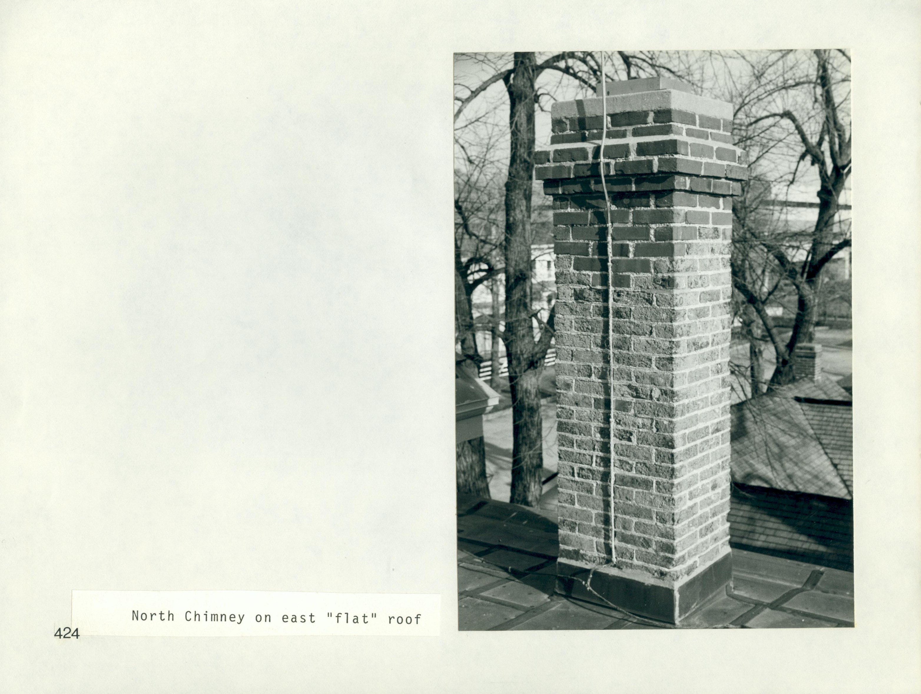 North Chimney on east flat roof chimney, roof, Lincoln, Home