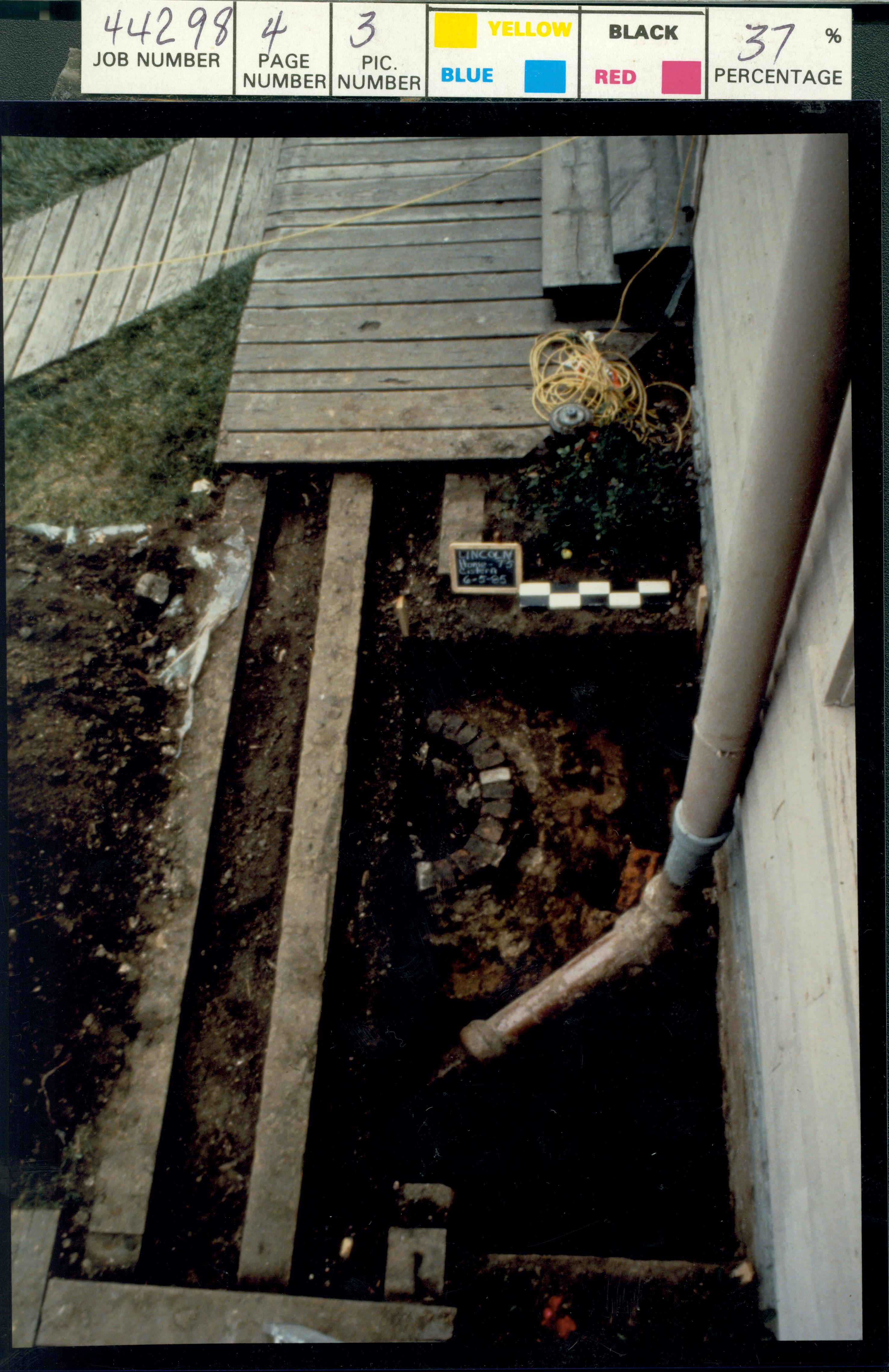 Lincoln Home Restoration (Actual Back Porch?) Job#44298,PG4,PIC3 Lincoln Home, Restoration, Cistern, East Porch