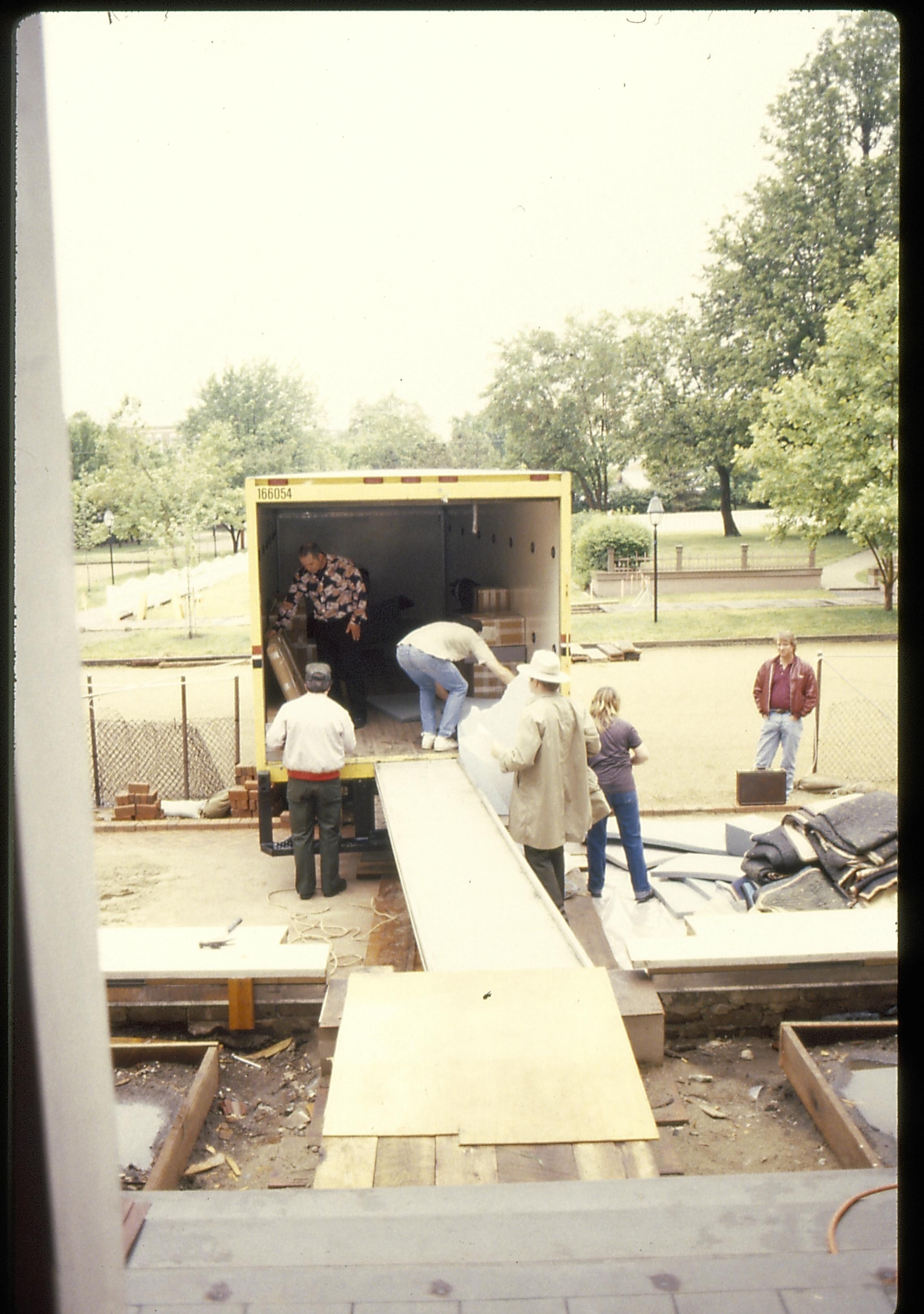 NA Lincoln, Home, restoration, front, door, truck, moving