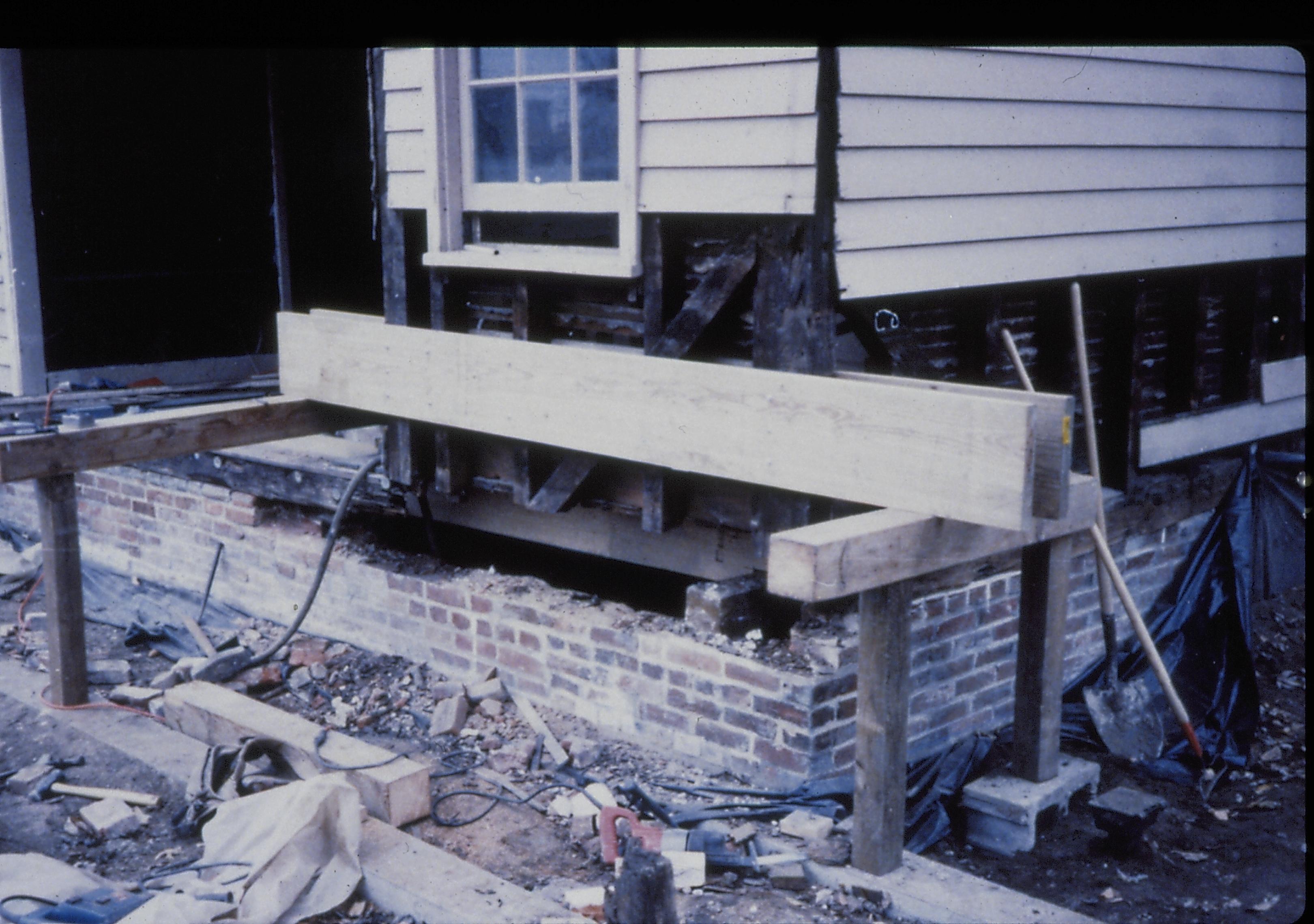 NA slide sleeve (Master - Lincoln Home Restoration - Duplicates) Lincoln, Home, Restoration, foundation, north, wall