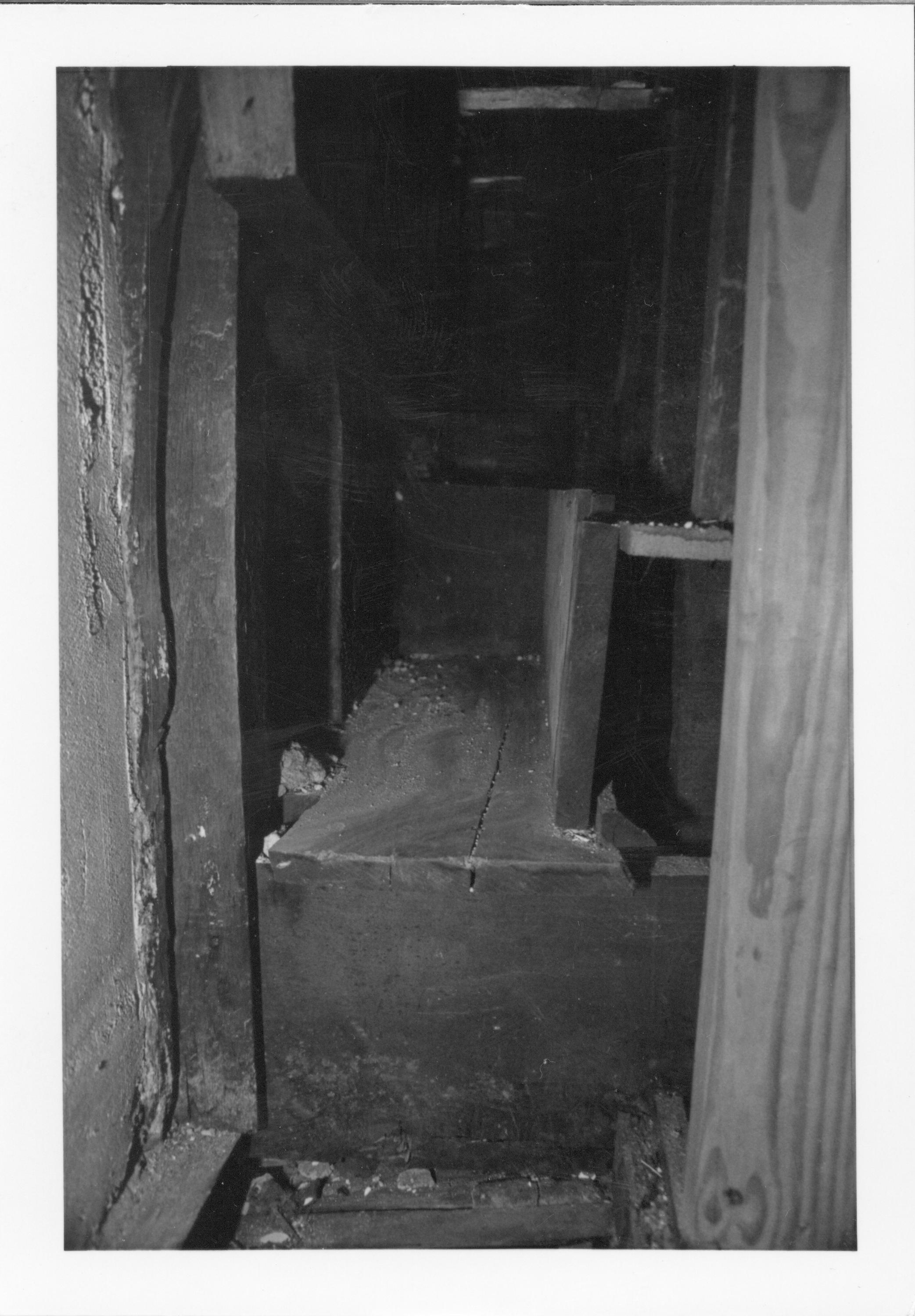 NA Lincoln Home NHS, investigation of front stairway, HS-01 investigation, front stairs