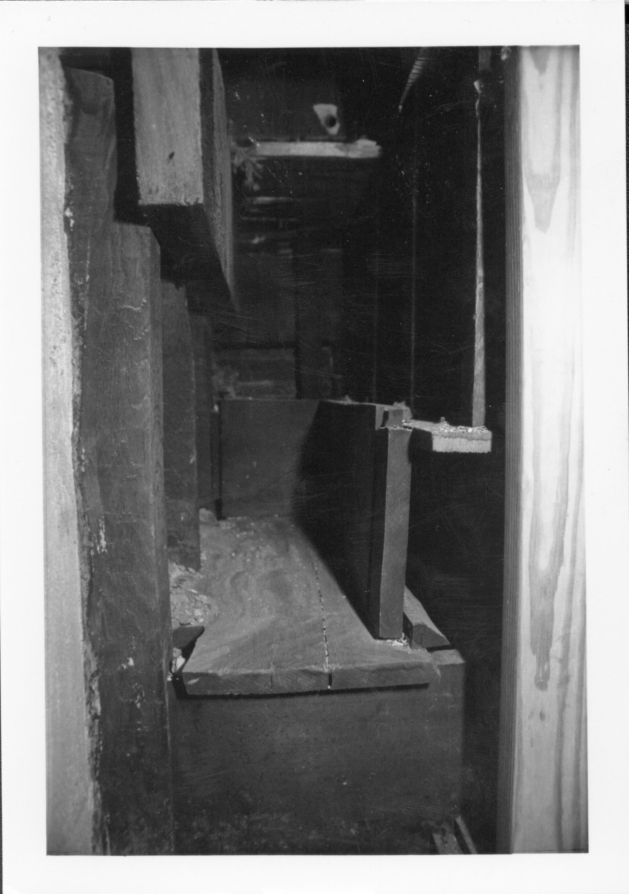 NA Lincoln Home NHS, investigation of front stairway, HS-01 investigation, front stairs