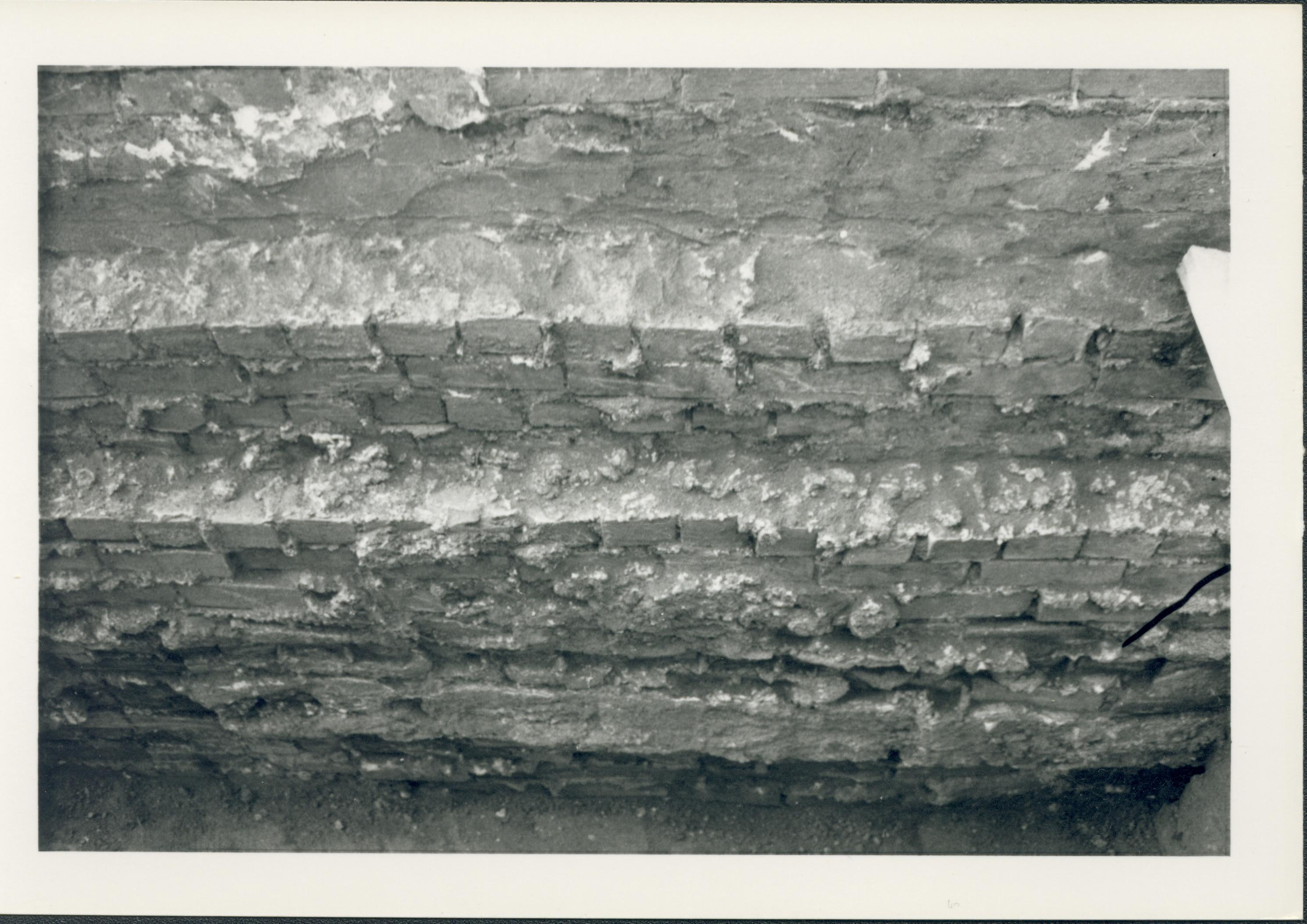 A section of retaining wall exposed during the Lincoln Home restoration of 1987-1988.