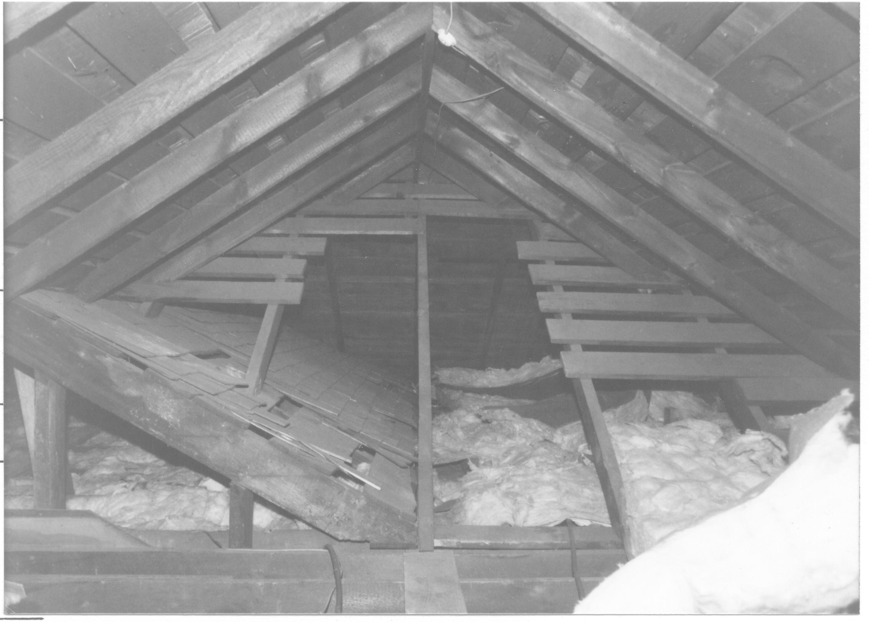 Morse House HS-9 12-18; Room 301, View East, Attic Morse House, Interior