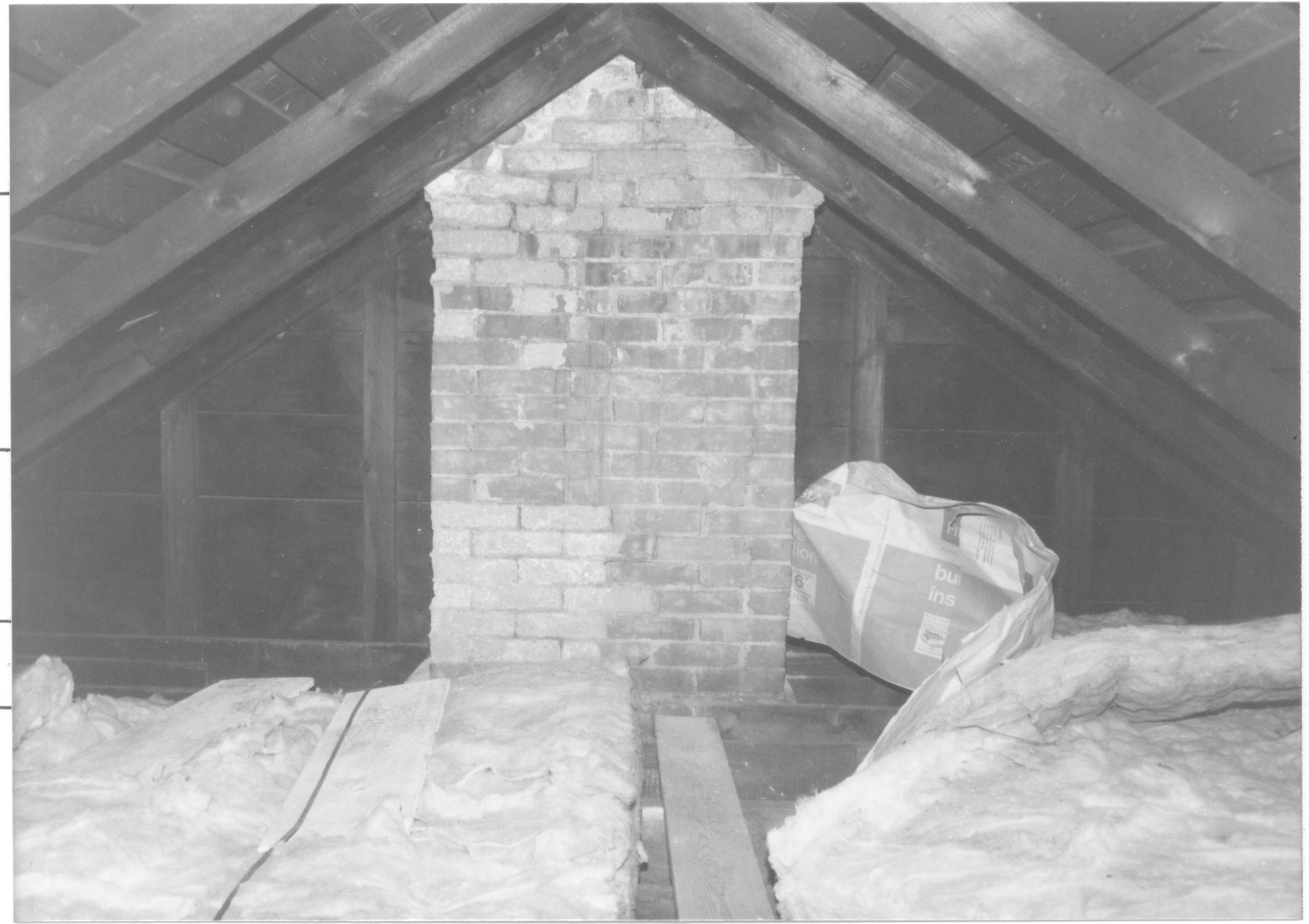 Morse House HS-9 12-20; Room 301, View West, Attic Morse House, Interior