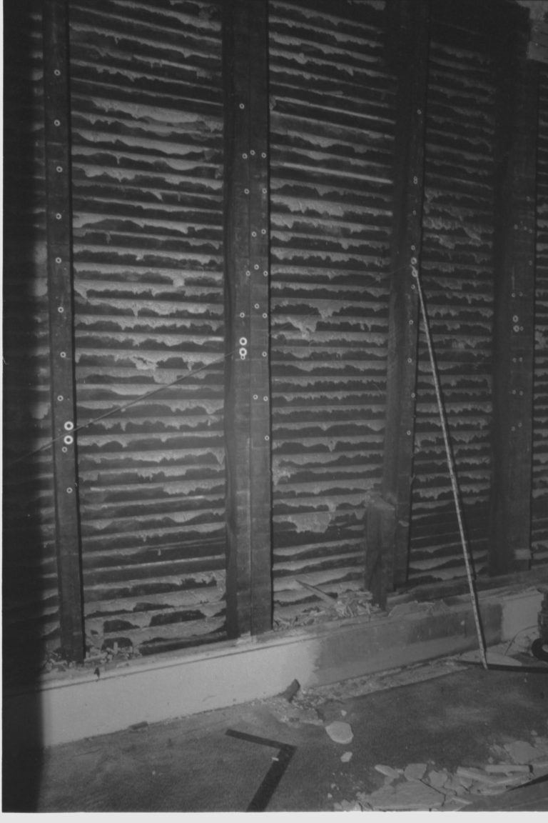 North wall exposed Morse House, LIHO-NHS, Frame #13, Neg. File #11 Morse House, Interior, Renovation
