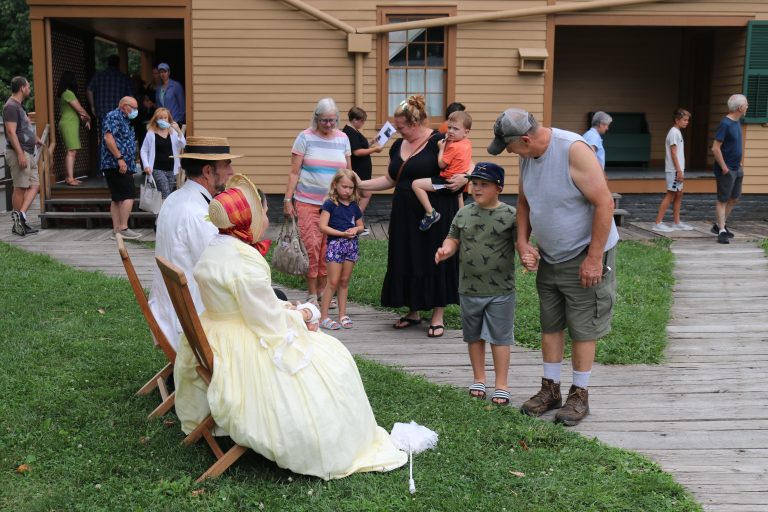 Costumed Interpreters, including Pam Brown (Mrs. Lincoln) and Fritz Klein (Mr. Lincoln), providing visitors with an idea of what life was like in the area in the 1860s.
