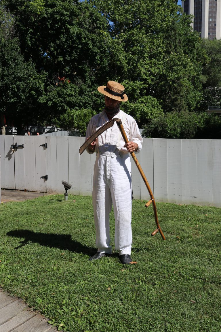 Fritz Klein (Mr. Lincoln), providing visitors with an idea of what life was like in the area in the 1860s.