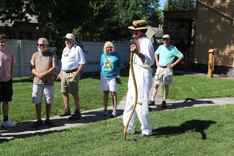 Fritz Klein (Mr. Lincoln), providing visitors with an idea of what life was like in the area in the 1860s.