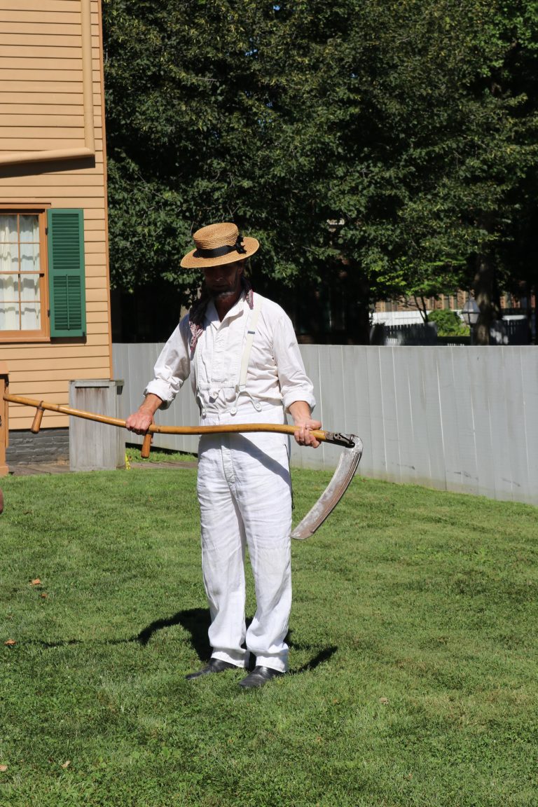 Fritz Klein (Mr. Lincoln), providing visitors with an idea of what life was like in the area in the 1860s.